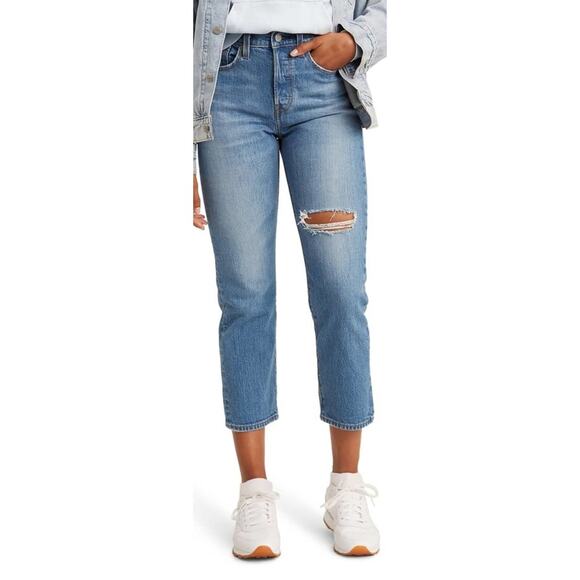MSRP $98 Levi's Size 27 Wedgie High Waist Straight Leg Jeans - Picture 1 of 14
